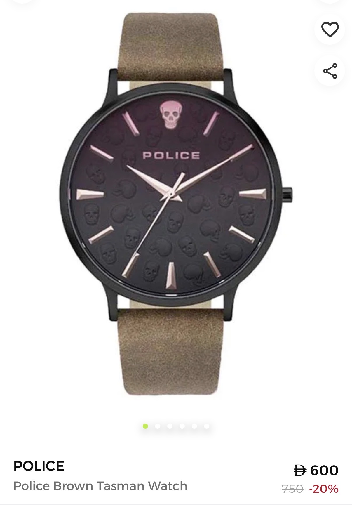 Police leather watch