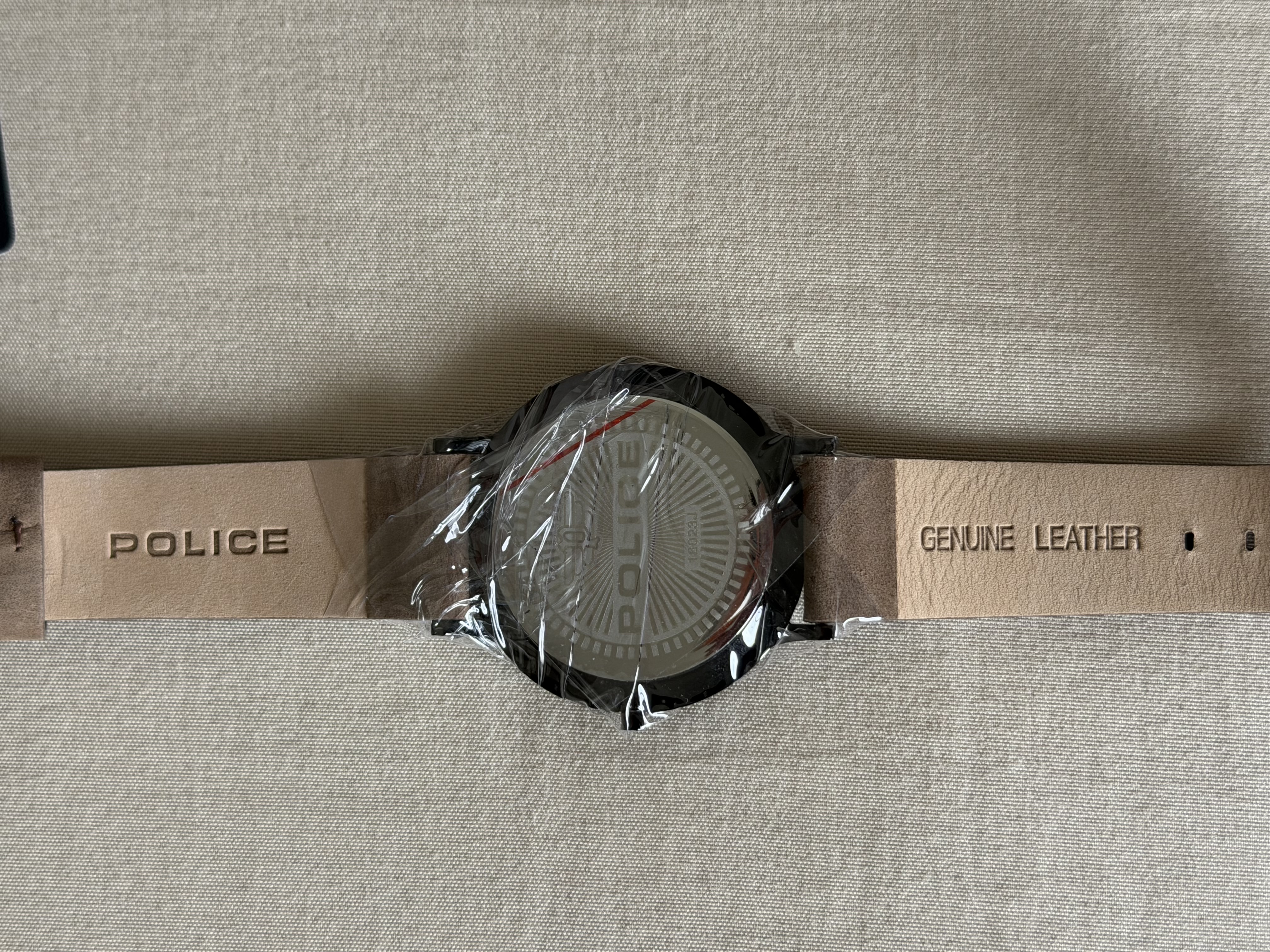 Police leather watch